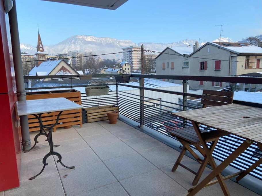La Parenthese - Annecy- Grande Terrasse - Chambre - Garage Esterno foto